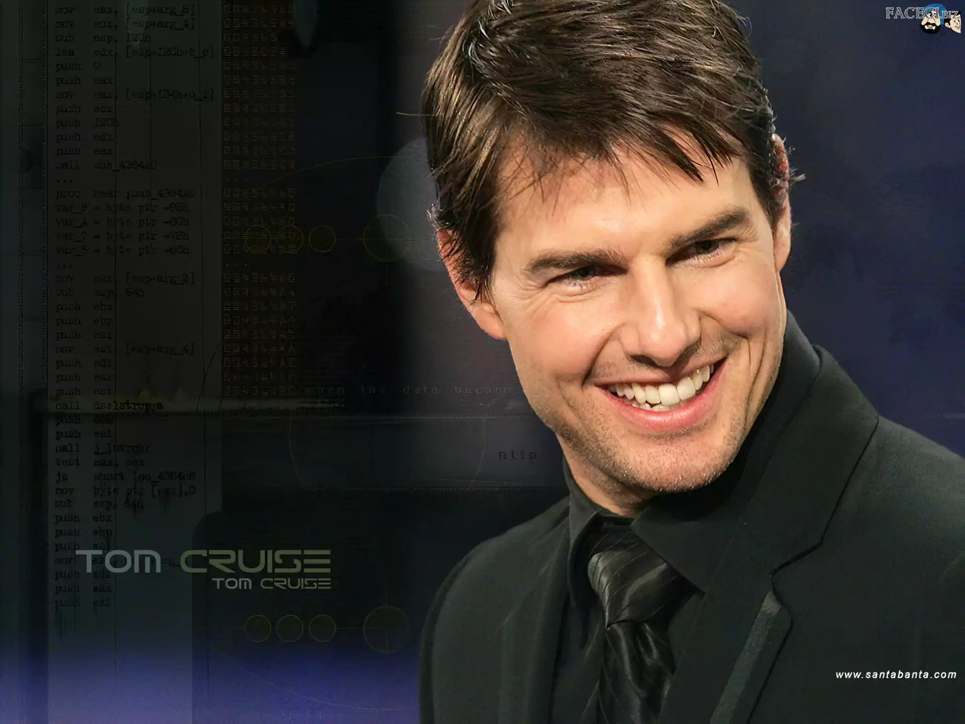 Tom Cruise, czarny strój